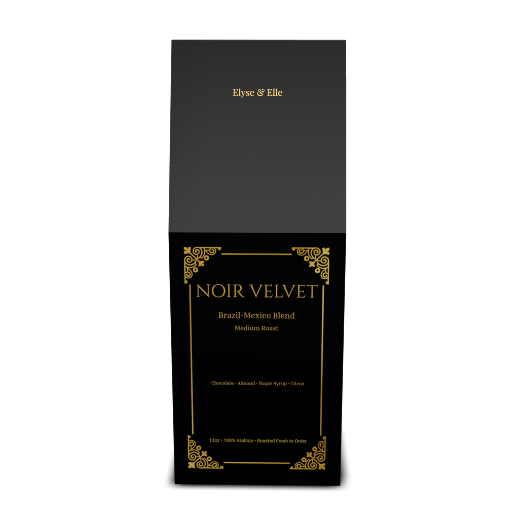 Noir Velvet Brazil-Mexico Blend Coffee | Medium Roast | Chocolate Almond Maple | 12oz