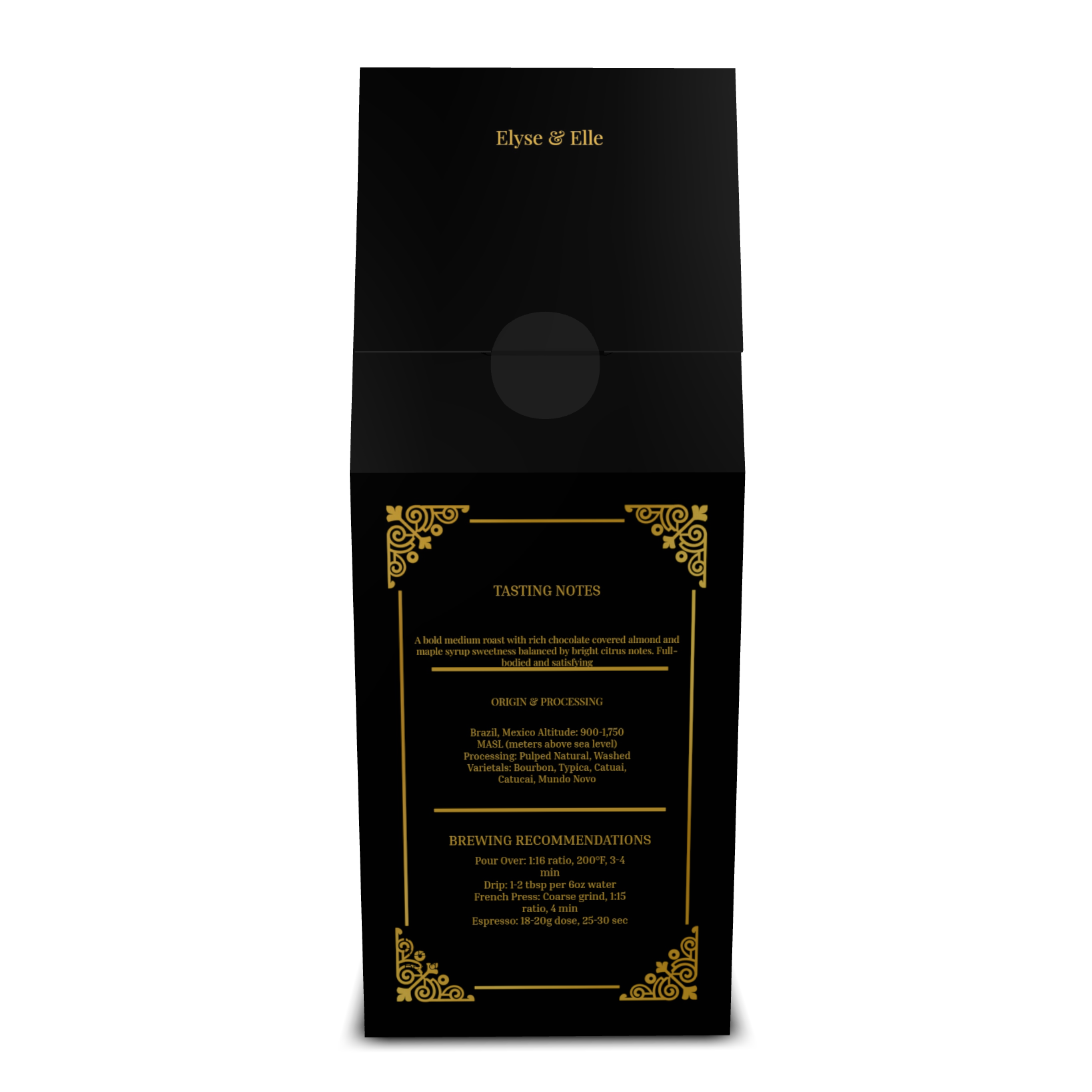 Noir Velvet Brazil-Mexico Blend Coffee | Medium Roast | Chocolate Almond Maple | 12oz